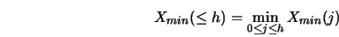 $X_{max}(h)$