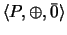 $\langle P, \oplus, \bar{0}\rangle$